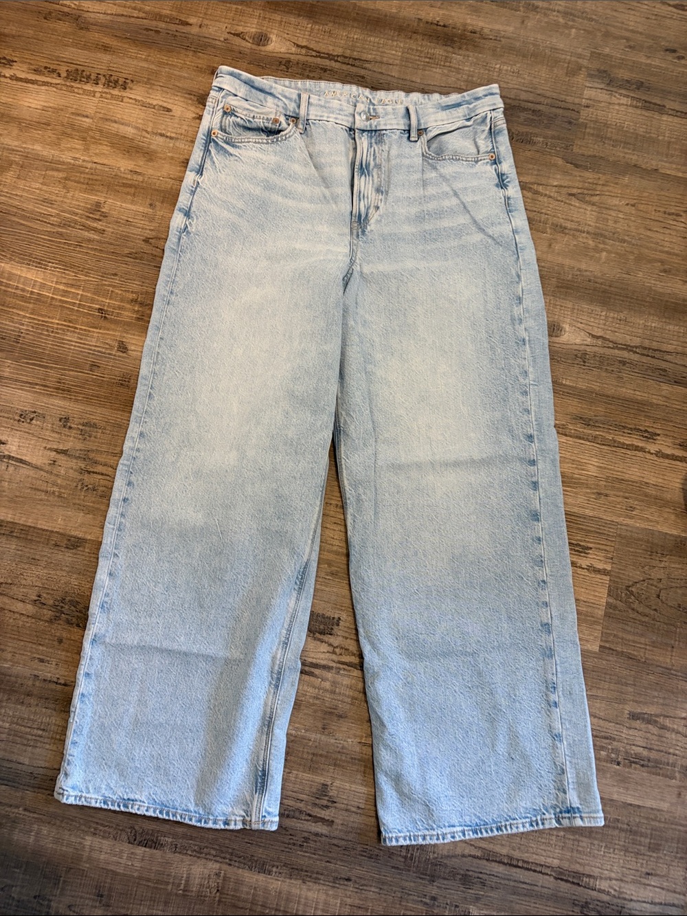 American Eagle Outfitters Light Blue Wide Leg Jeans